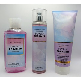 Lovely Dreamer Bath and Body Body Cream Body Wash and Fragrance Mist 3 piece set