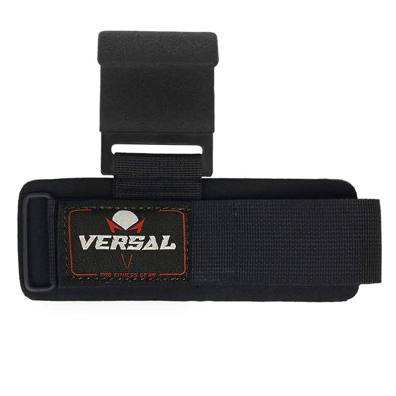 VSL Weight Lifting Hooks Non Slip Rubber Coated Grips, Neoprene