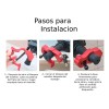 Candado Para Moto Bloqueo Manillar Antirrobo Palanca Freno Rojo