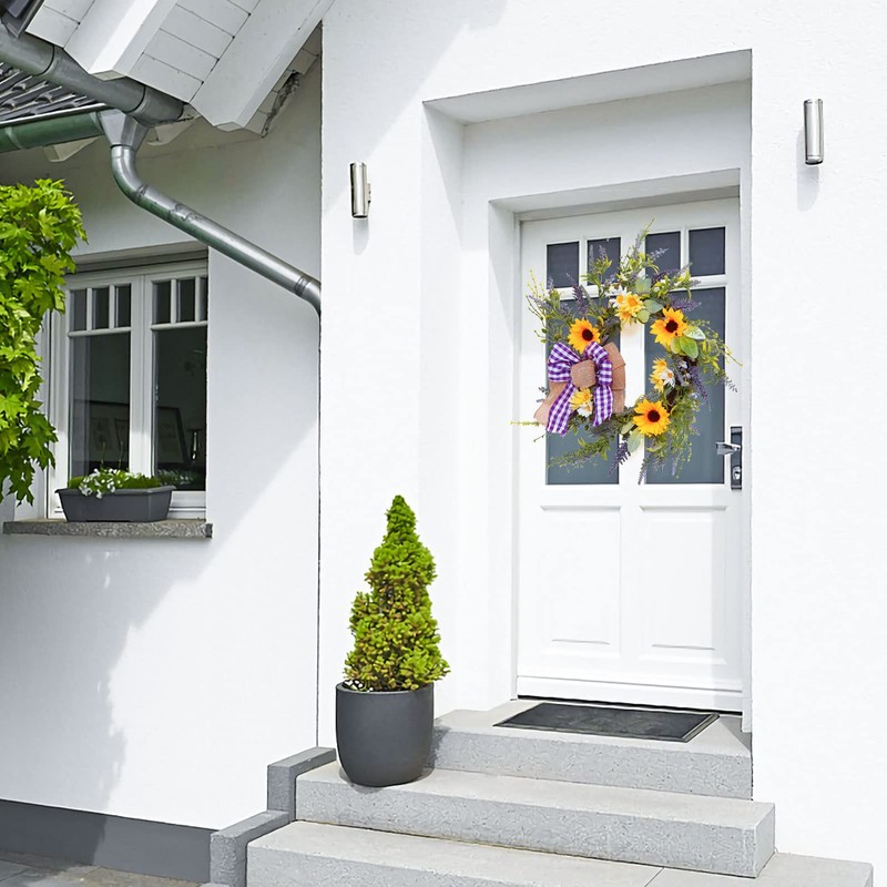 Yellow Daisy Sunflower Wreath 20 Inch Spring Summer Wreath Fake