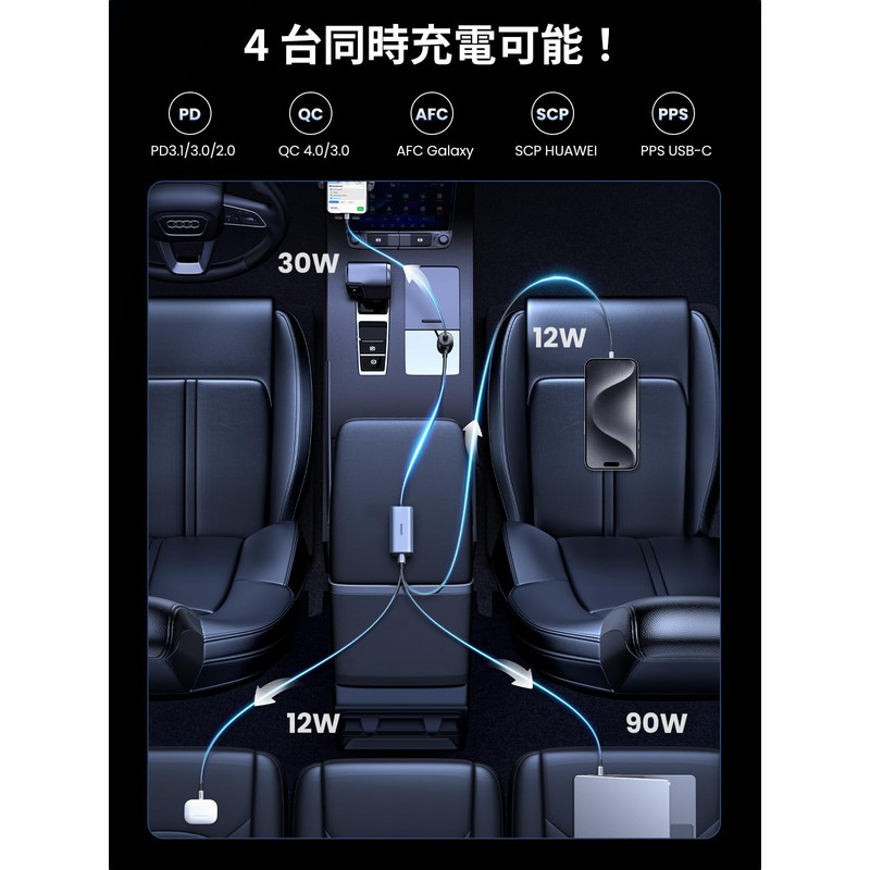 UGREEN Wireless Magnetic Car Charger