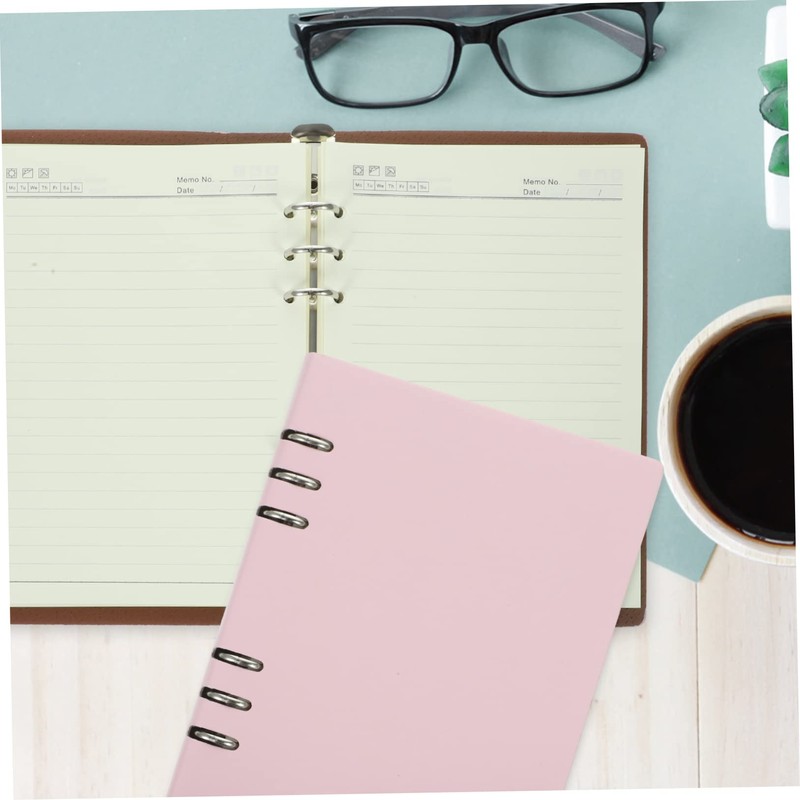 STOBOK Thicken Binder Notebook Office Diary Binder Rings A4 Portable