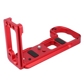 L-Shape Quick Release Plate, QR L-Bracket Hand Grip with 1/4 Screws Hole for Nikon Z7 Z6(Red)