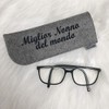 Goldi-Design Miglior Nonno del Mondo Glasses Case, grey/black
