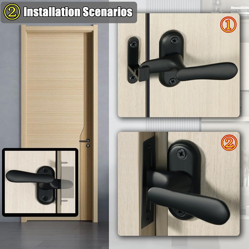 Alise Flip Latch Lock, 360 Degree Swinging Gate Latches Door