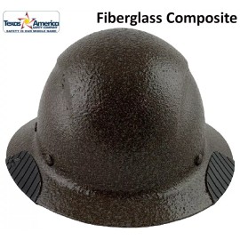 Lift Safety DAX Fiberglass Composite Lift Safety Full Brim Hard Hat - Textured Dark Granite - No Protective Edge