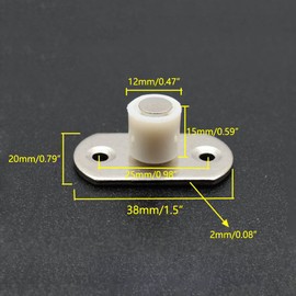 4 Piece Sliding Barn Door Nylon Guide Wheel, Floor Guide Roller Bracket for Furniture Hardware, Moving and Aluminium Doors