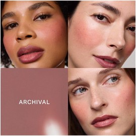 MERIT Rubor en crema Flush Balm – Archival Cool Mauve Barra hidratante radiante de tinte de mejillas y labios con vitamina E Rubor ligero, construible, vegano y libre de crueldad animal
