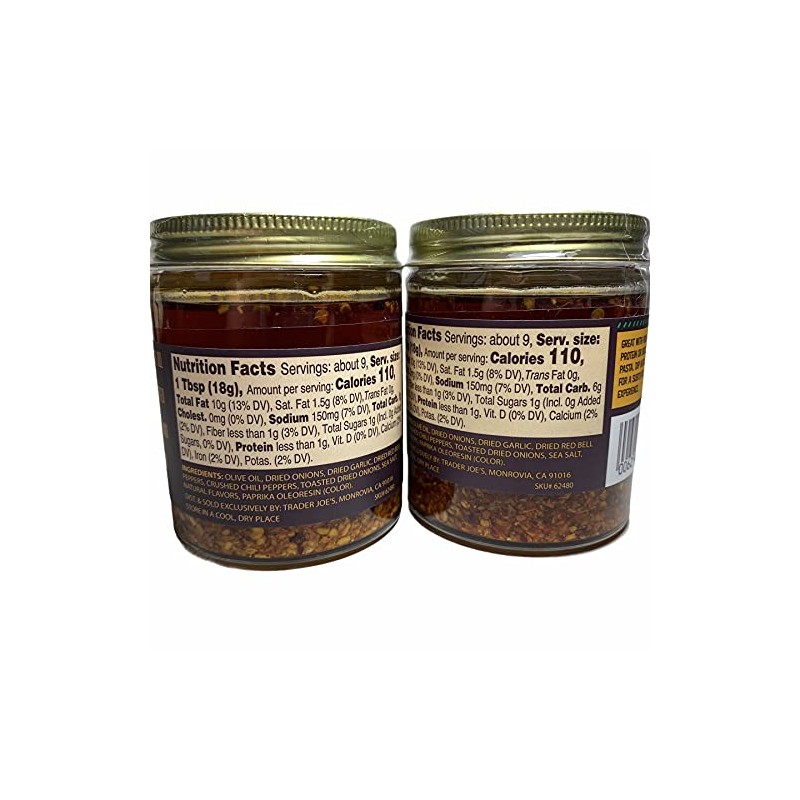 Trader Joe's Chili Onion Crunch, 6 oz (Pack of 2)