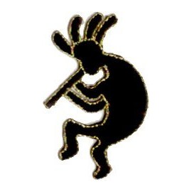 Kokopelli Embroided Iron On/Sew On Patch