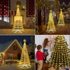Outdoor Solar Christmas Cone Tree Lights, 8ft 442 LED Christmas
