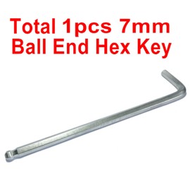 ZQToday 1pcs 7mm Ball End Allen Wrench sets,7mm Hex Key Wrench set,7mm ball end Hex Driver allen key Door Key L Shaped hex wrench set with Long Arm 185mm lengh.7mm ball end hex wrench