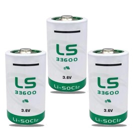 DZYZWSGFCLJX [3 Pack] LS33600 3.6V 17000mAh Non-Rechargeable Lithium Battery for SAFT LS33600 D Size Lithium Thionyl Chloride Battery