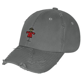 JPAK Scarecrow Vintage Dad Hat Frayed Embroidered Cap Farm Wizard Gray