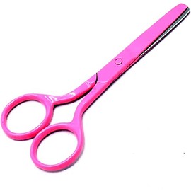 AAProTools Safety Nose Ear Moustache Beard Hair Baby Craft Pet Scissors 4.25" Pink Color