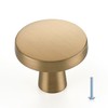 Ravinte 3 Pack Single Hole Kitchen Round Cabinet Knobs Champagne