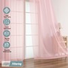 Ebesto Blush Pink Sheer Curtains 84 Inches Long 2 Panels,