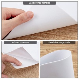 BENECREAT 10 Pezzi Fogli Adesivo Bianco Foglio di Schiuma Eva A4 (30x21cm) Spessore 0,1cm Cuttable Pad Adesivo Antiscivolo per Mobili e Artigianato