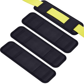 Seenelling 4 Pack Tie Down Strap Protector Sleeve Universal Protective Sleeves for Ratchet Straps Protective Strap Protector for Preventing Damage to Boat Trailers Kayaks Yacht Trucks, 4 x 12 Inches