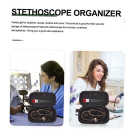 CIYODO 1Pc Stethoscope Travel Pouch Storage Bag with Mesh Pockets for Medical Accessories Shockproof Wear Resistant Design for Nurses Home Use and Safe Organization