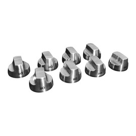 Whirlpool W10231704 Cooktop Burner Control Knob Kit, Stainless Steel