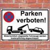 Parking No Parking Sign 300 x 200 mm Sturdy Aluminium