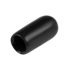 sourcing map Rubber End Caps 5.5 mm ID Vinyl Round End Cap Screw Thread Protection Black Pack of 80