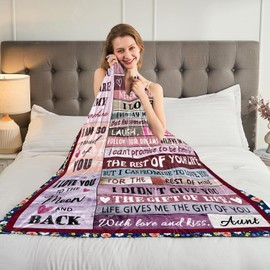 Niece Gifts from Auntie, Niece Blanket from Aunt, Birthday Gifts for Niece Adult, Niece Gifts from Aunt, Christmas Graduation Gifts for Niece Throw Blanket 50"x60"