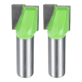 sourcing map 2pcs Bottom Cleaning Router Bits 1/2" Shank Carbide Tipped Spoilboard Surfacing Planing CNC Mortising Bit for Slab Flattening Woodworking, 3/4" (19mm) Dia 25/32" (20mm) Depth