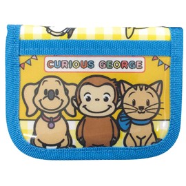 Iplaning Curious George Wallet, Kids, Kids, Friends W 4.7 x H 3.7 x D 0.6 inches (120 x 95 x 15 mm), K2933C