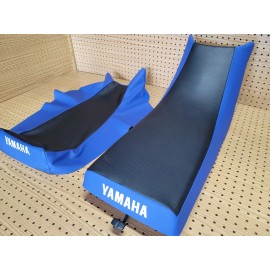 Unbranded YAMAHA WARRIOR 350 YFM 350 SEAT COVER 1987 TO 2004 MODEL (BLACK & BLUE) (Y*-112)