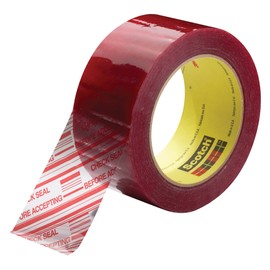 Scotch Security Message Box Sealing Tape 3779, Clear, 48 mm x 100 m, 36/case, Individually Wrapped Conveniently Packaged