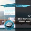 Sun-Ray Rectangular Patio Umbrella 6.6ft by 10ft with 22 Solar