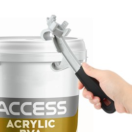 Aluminum Bucket Opener 5 Gallon, Lid Pail Remover Tool with Non-Slip Handle Grip, Metal Paint Bucket Lid Opener Drum Wrench for Home Industrial Use(Random Color)