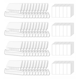 200 juegos de pestañas de carpeta de archivos, pestañas de plástico insertables para colgar, 200 pestañas para carpetas colgantes con 400 piezas para 