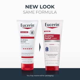 Eucerin Crema corporal para aliviar el eccema, crema de eczema con avena coloidal, ceramida-3 y extracto de raíz de regaliz, tubo de 14 onzas
