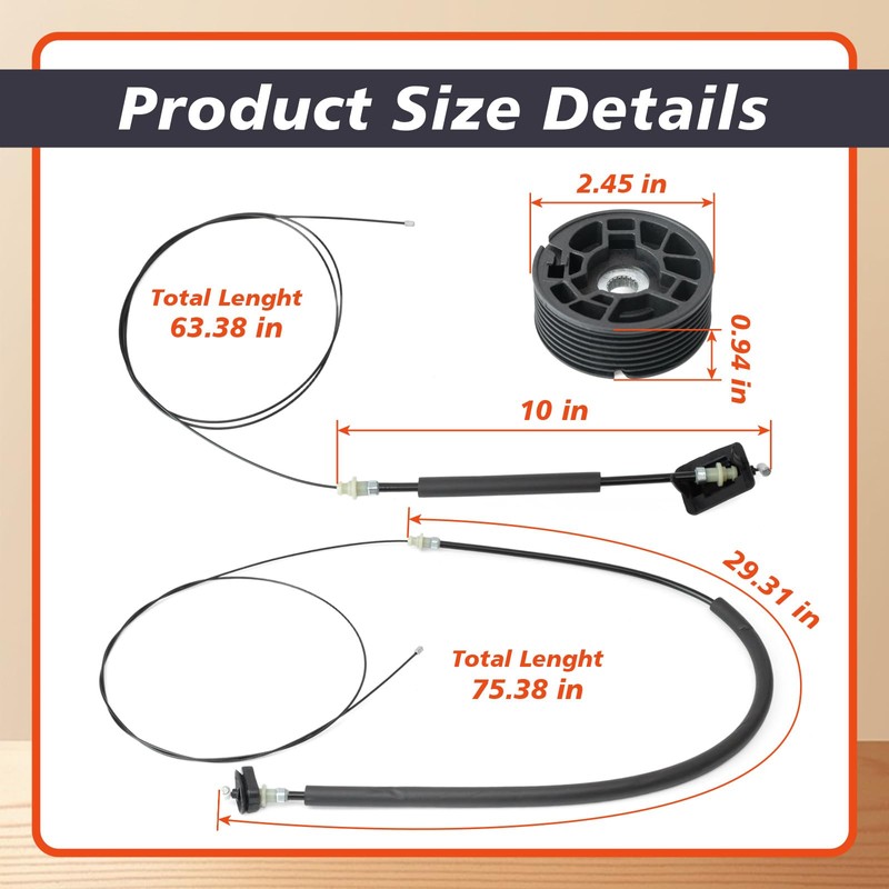 Mhrxusd 72546TK8A01 Sliding Door Cable Pulley Wheel Kit Compatible with