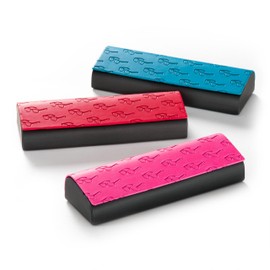 FEFI - Two-Tone Hard Case Glasses Case Soft Touch with Magnetic Closure Including Glasses Cleaning Cloth, red