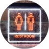 ADVPRO Men Women Toilet Restroom WC Dual Color LED Neon