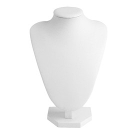 OKwife Faux Leather Mannequin Jewellery Necklace Display Holder Neck Bust Stand Display Case