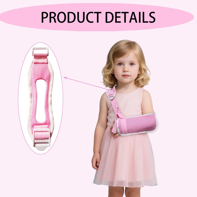 Adjustable Children's Arm Sling - Breathable Mesh Shoulder Stabilizer for