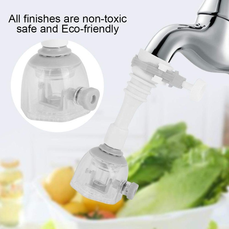 Adjustable Splash-Proof Faucet Extender, Kitchen Sink Taps Rotatable Nozzle Filter,