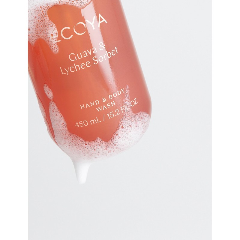 ECOYA Hand & Body Wash Guava & Lychee Sorbet 450ml