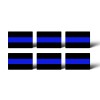 215 Decals 6 MINI 1 x 1.5" Thin Blue Line