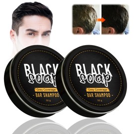Grey Shine Soap, Solid Shampoo Bar, Grey Gloss Hair, Natural Soap for Removing Grey Hair, Hair Blackout Shampoo, Promotes Darkening of Hair and Prevents Hair Loss