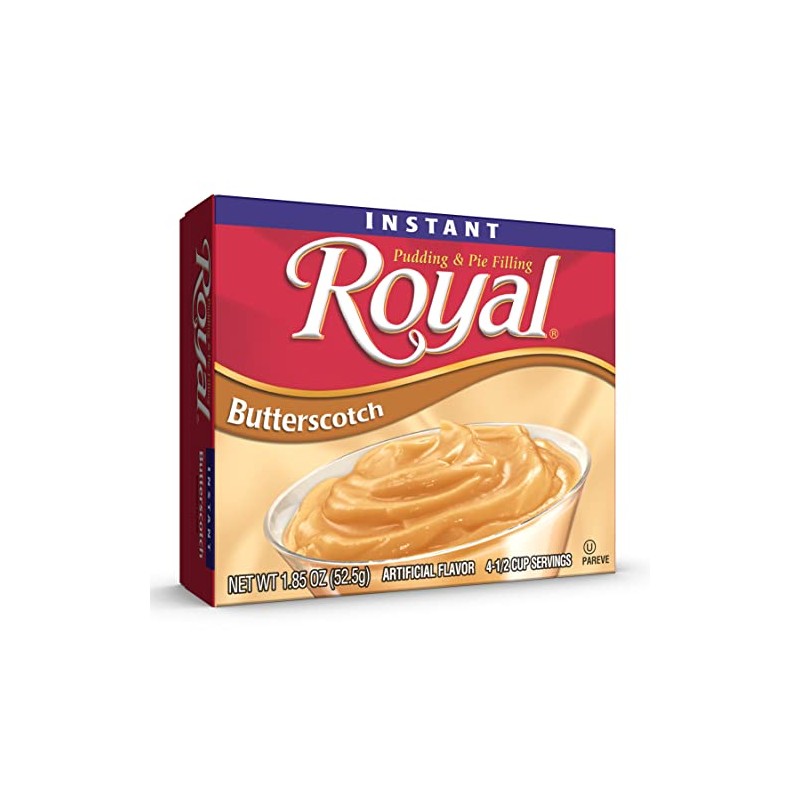 Royal Instant Pudding Dessert Mix, Butterscotch, Fat Free (12 -