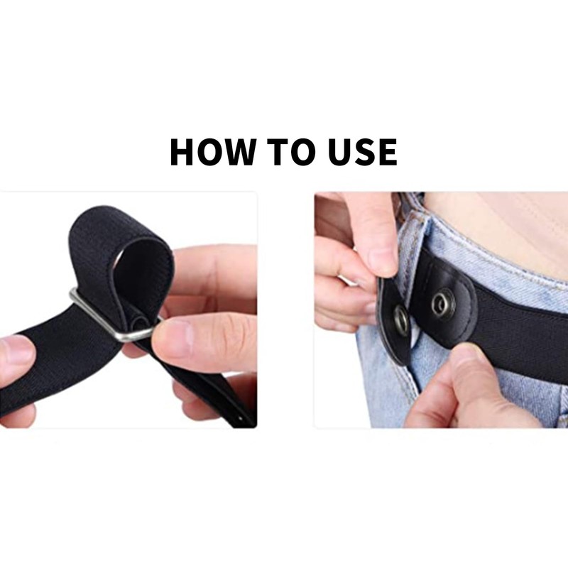 LEEXTON Men's/Women's Belt Buckle Free Elastic Belt Invisible No Buckle