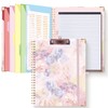 HAUTOCO Clipboard Folder with Replaceable Lined Notepad, Spiral Clipboard Folio