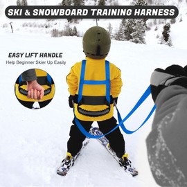Odoland Kids Ski Snowboard Training Harness Toddler Skiing Harness with Removable Leash Speed Control Teaching for Beginners, Blue