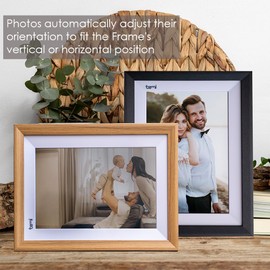 Bemi 16GB 10.1 Inch WiFi Digital Photo Frame, Smart Digital Picture Frame 1280x800 IPS Touch Screen Auto Rotate Motion Sensor Upload Photos/Videos via Frameo App, Gift for Grandparents